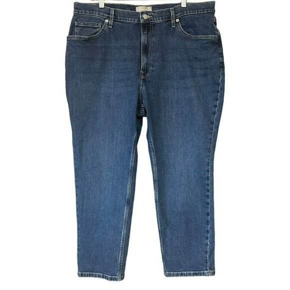 Everlane the Original Cheeky Mid Wash Straight Leg Jeans Womens 34 Crop - Picture 1 of 5